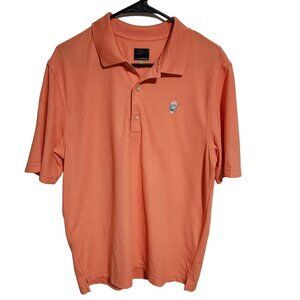 Greg Norman Play Dry Polo Shirt Mens Size Medium Orange Short Sleeve Golf Top